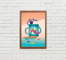 Load image into Gallery viewer, Snake Washing Machine Print
